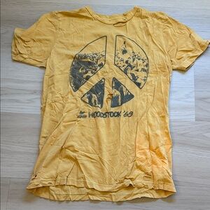 Woodstock Women’s Yellow Distressed Graphic T-Shirt